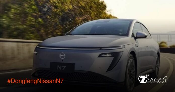 Dongfeng-Nissan N7 sedan listrik dengan desain futuristik dan lampu OLED