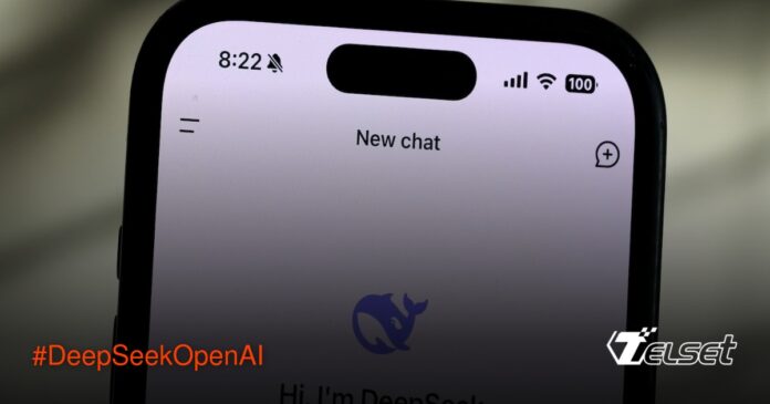 Ilustrasi persaingan teknologi AI antara DeepSeek China dan OpenAI Amerika Serikat