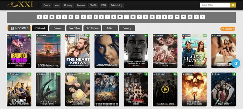 Streaming film online dari situs indoxxi