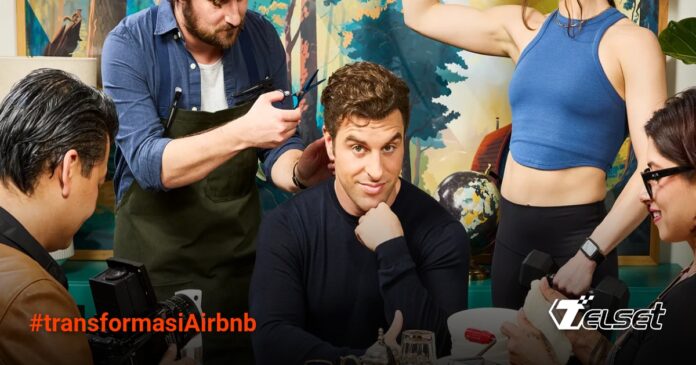 Brian Chesky CEO Airbnb mempresentasikan aplikasi baru dengan layanan tambahan