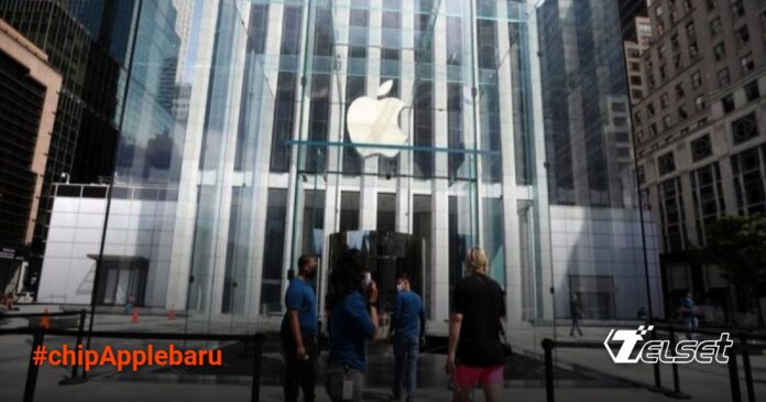 Ilustrasi chip Apple untuk kacamata pintar dan kecerdasan buatan