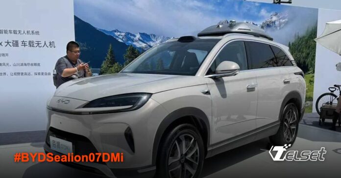 BYD Sealion 07 DM-i SUV hybrid dengan desain modern dan lampu LED e-shaped