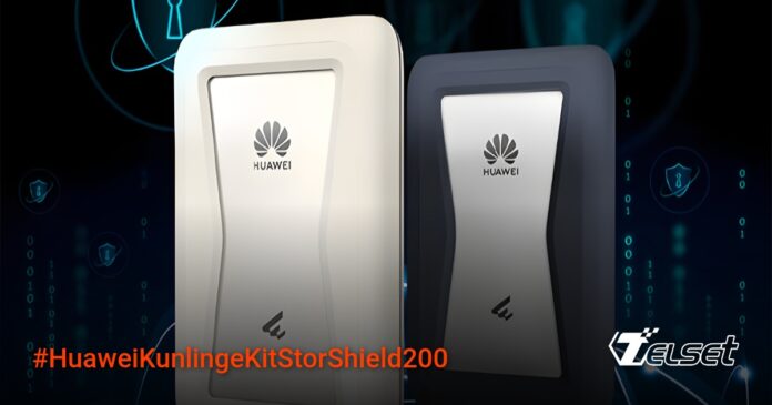 Huawei Kunling eKitStor Shield 200 SSD portabel dalam warna Starlight Silver dan Dimming Gold