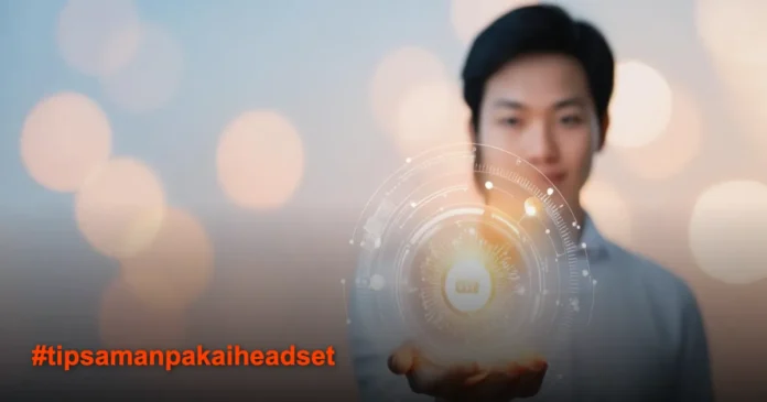 ilustrasi tips aman pakai headset