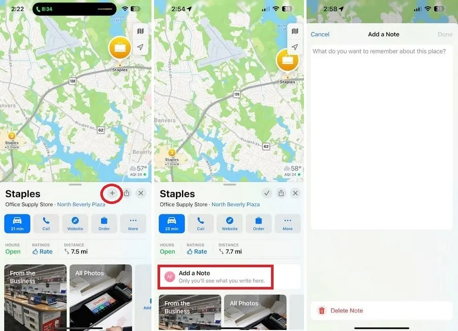 Fitur Add a Note di Apple Maps yang tidak ada di Google Maps