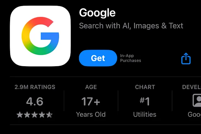 Perbandingan logo Google lama dan baru dengan gradasi warna