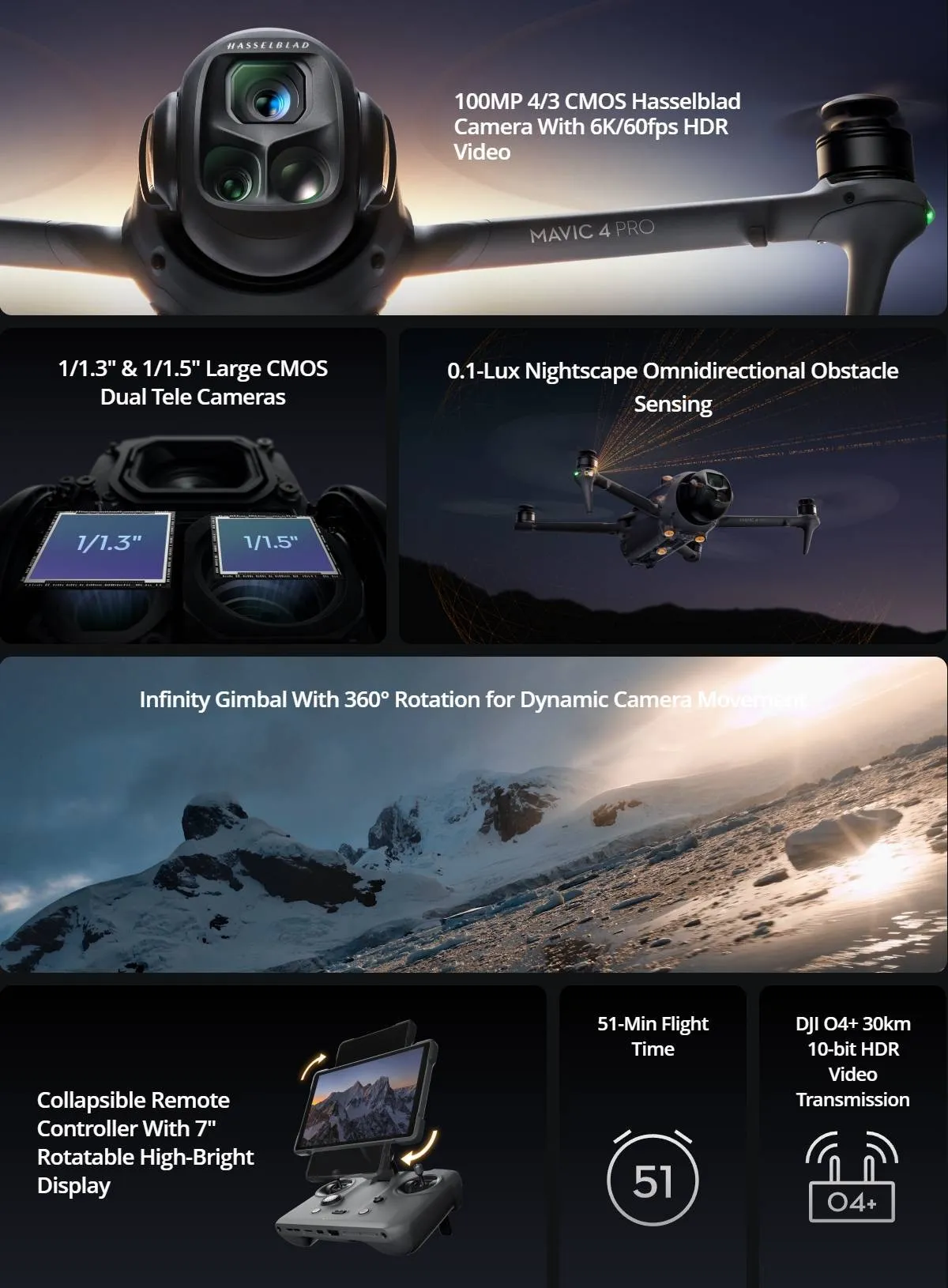 DJI Mavic 4 Pro unveiled with 100+48+50MP cameras, longer range and higher endurance