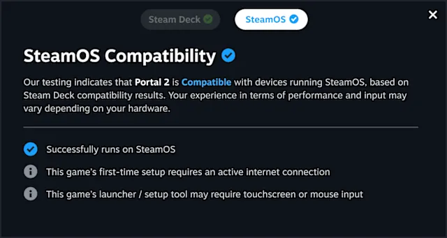 SteamOS Compatibility Checkmark pada Steam Store