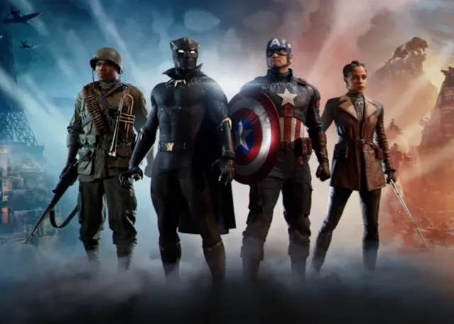 Marvel 1943: Rise of Hydra - Karakter Black Panther dan Captain America