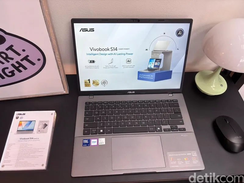 Asus Vivobook S14 dengan desain tipis