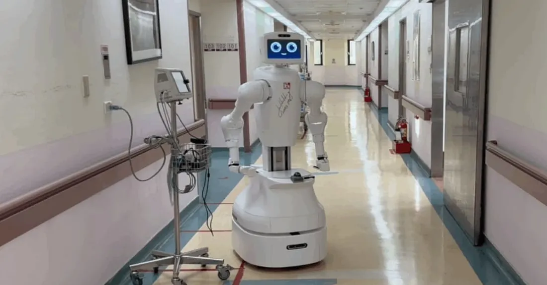 Nurabot, perawat AI pertama di dunia yang sedang diuji coba di rumah sakit Taiwan
