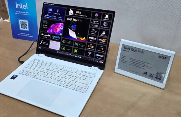 Acer Swift Edge 14 AI laptop super ringan dengan layar OLED 3K