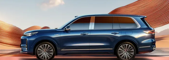 Interior mewah Geely Galaxy M9 dengan layar 30 inci