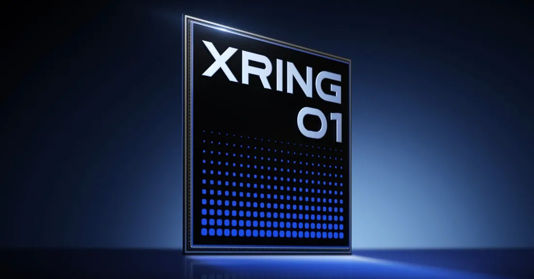 A representation of Xiaomi's XRING 01 AP against a dark blue background.