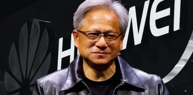 Ilustrasi pertarungan Huawei dan NVIDIA di pasar AI China