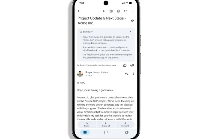 Gemini now summarizes Gmail emails automatically and by default