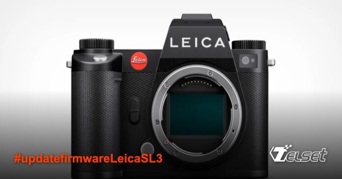 Kamera mirrorless Leica SL3 hitam tanpa lensa terpasang