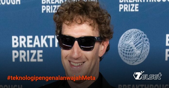 Ilustrasi kacamata pintar Meta dengan teknologi facial recognition