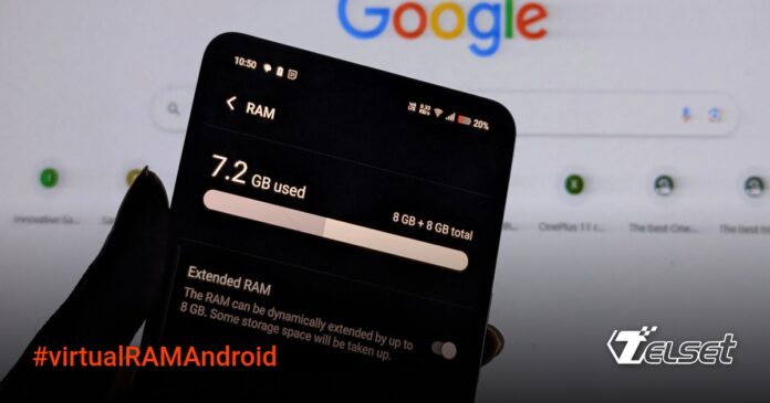 Ilustrasi fitur Extended RAM pada smartphone vivo