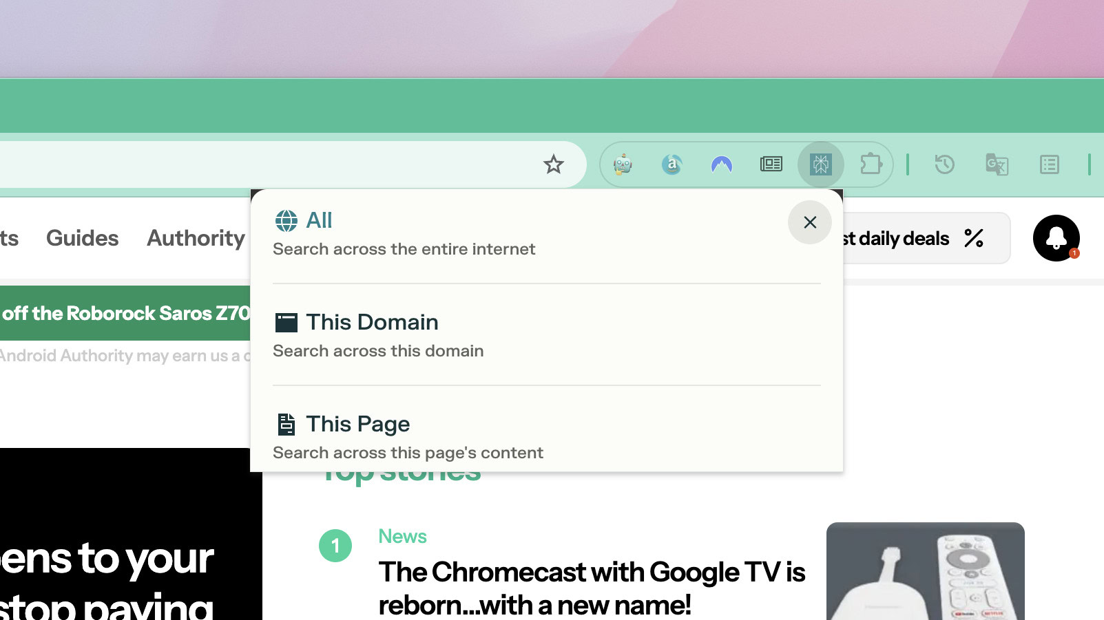 perplexity chrome extension focus picker