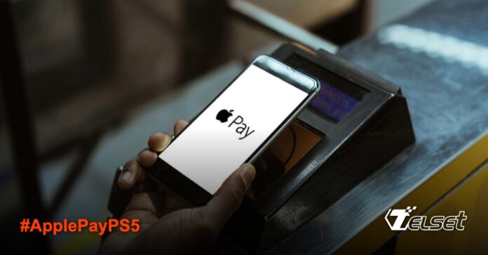 Ilustrasi pembayaran Apple Pay di PlayStation 5 dengan scan QR Code menggunakan iPhone