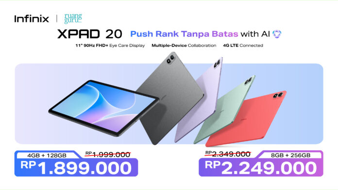 Infinix XPAD 20 Resmi Hadir di Indonesia: Tablet AI untuk Belajar dan Gaming