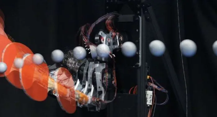 A robotic system that can play table tennis at high speed
