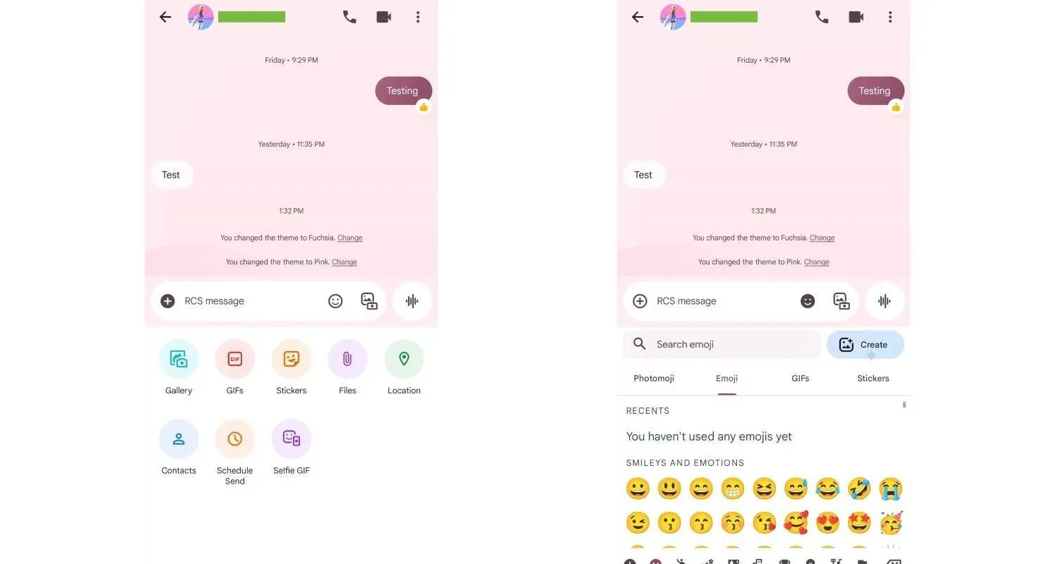 Google Messages Material 3 Expressive