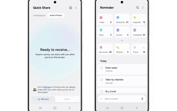 Samsung Galaxy S25 dengan tampilan One UI 8 Beta