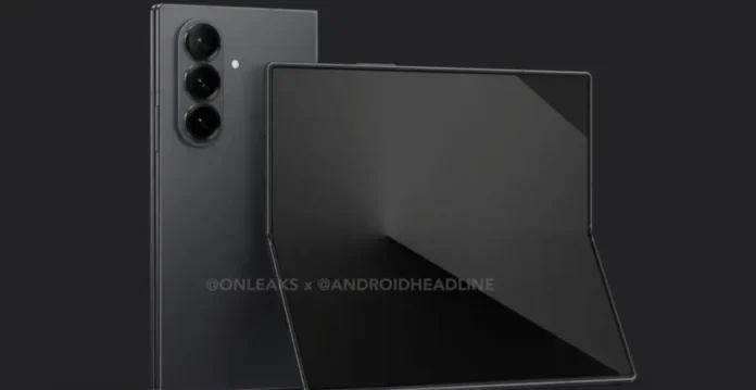 Samsung Galaxy Z Fold 7 CAD renders by OnLeaks and AndroidHeadlines