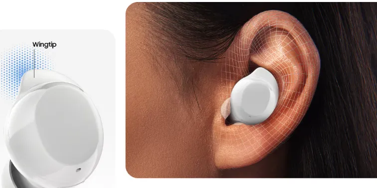 Samsung Galaxy Buds Core dengan casing wireless charging