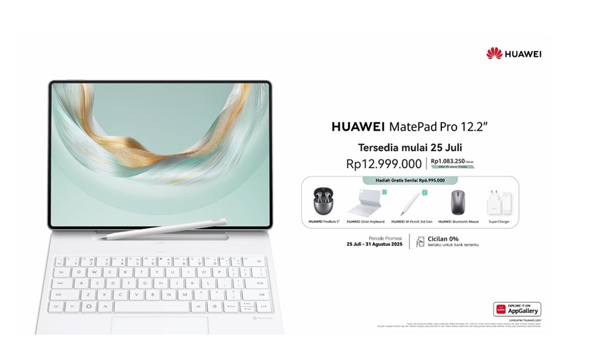Content image for article: HUAWEI MatePad Pro 12.2” 2025: Tablet Premium dengan Keyboard Inovatif dan Layar Tandem OLED