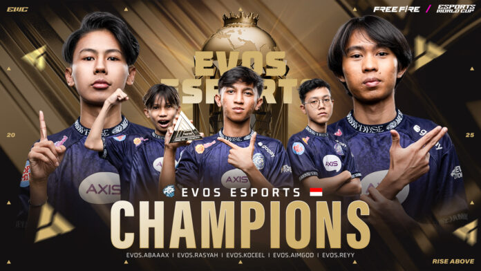 EVOS Divine Juara Dunia Free Fire di EWC 2025, Akhiri Puasa Gelar Indonesia