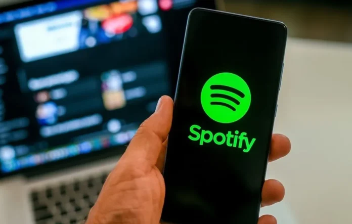 Ilustrasi layanan streaming musik dan podcast Spotify