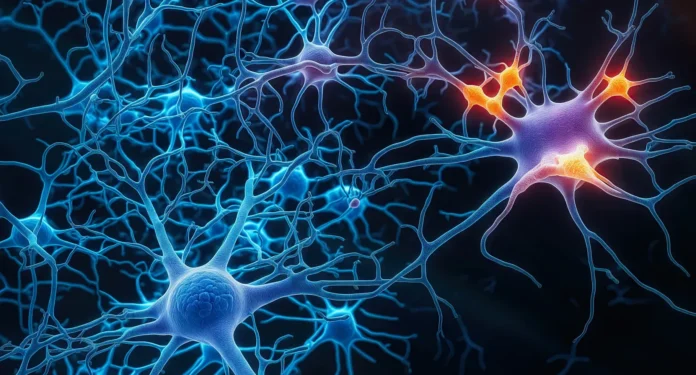 Ilustrasi neuron otak manusia yang terus berkembang hingga usia tua