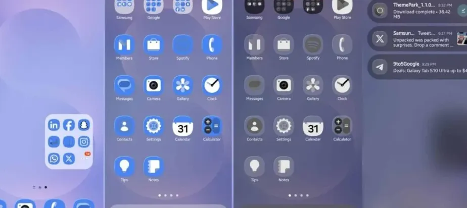 Samsung Hadirkan Efek Glass UI di Theme Park, Saingi Apple dengan Lebih Fleksibel