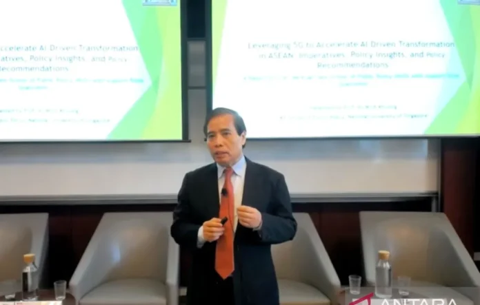 Ilustrasi sinergi teknologi 5G dan AI untuk pertumbuhan ekonomi ASEAN
