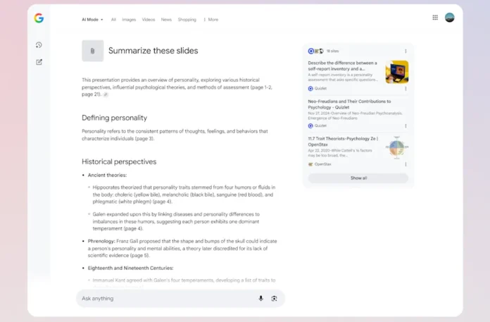 Makin Canggih! Google Perbarui AI Mode dengan Fitur Analisis Gambar & PDF