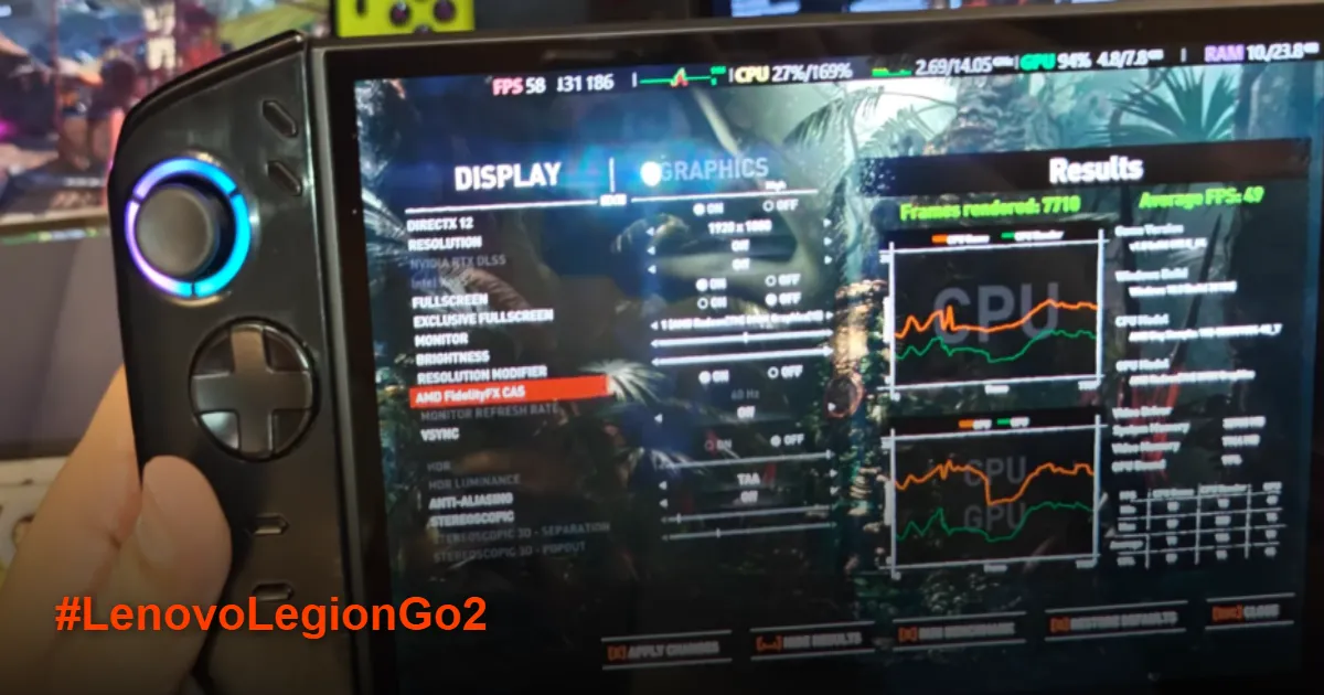 Lenovo Legion Go 2 Bocor Lagi, Kalahkan MSI Claw A8 dalam Benchmark