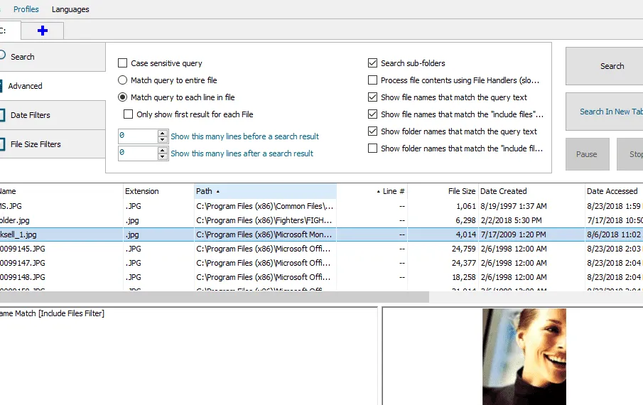 FileSeek file searcher program