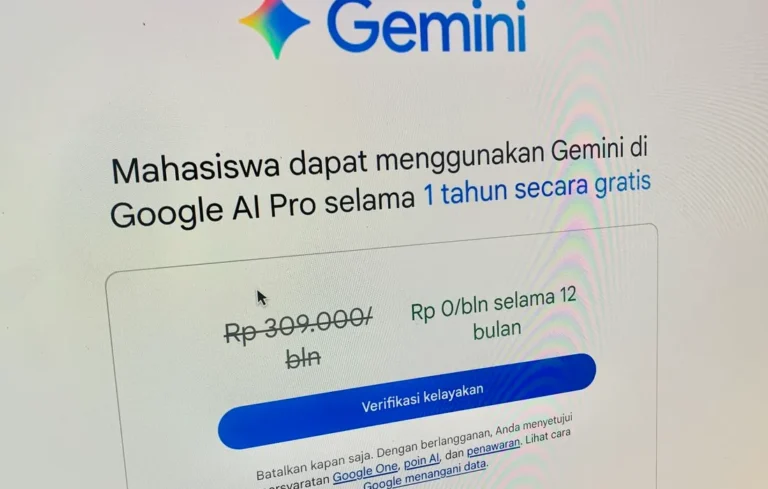 Cara Dapat Google AI Pro Gratis 1 Tahun dengan Akun Mahasiswa