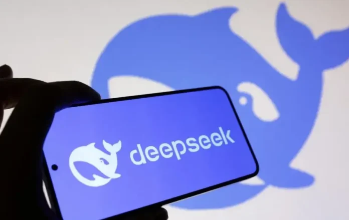 Logo dan visual representasi model AI DeepSeek V3.1 dengan konteks window 128.000 token