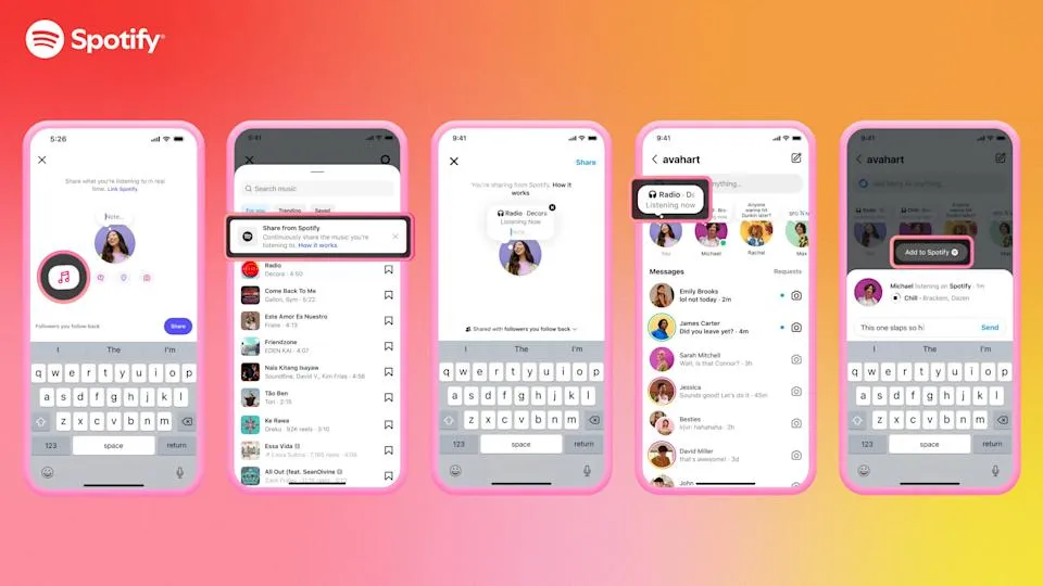 Share what you're listening to in real time.
