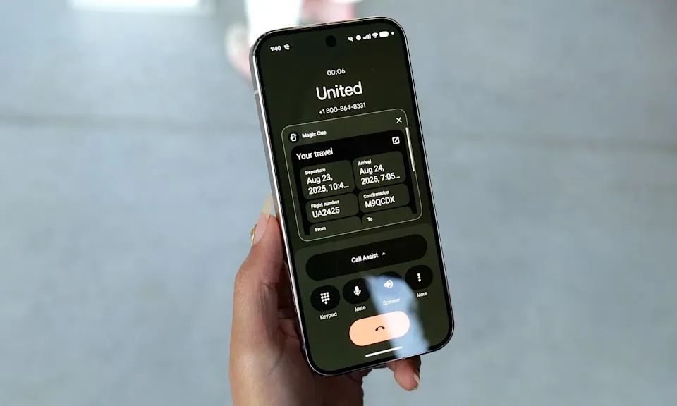 Fitur Magic Cue Pixel 10 menampilkan informasi kontekstual untuk pengguna
