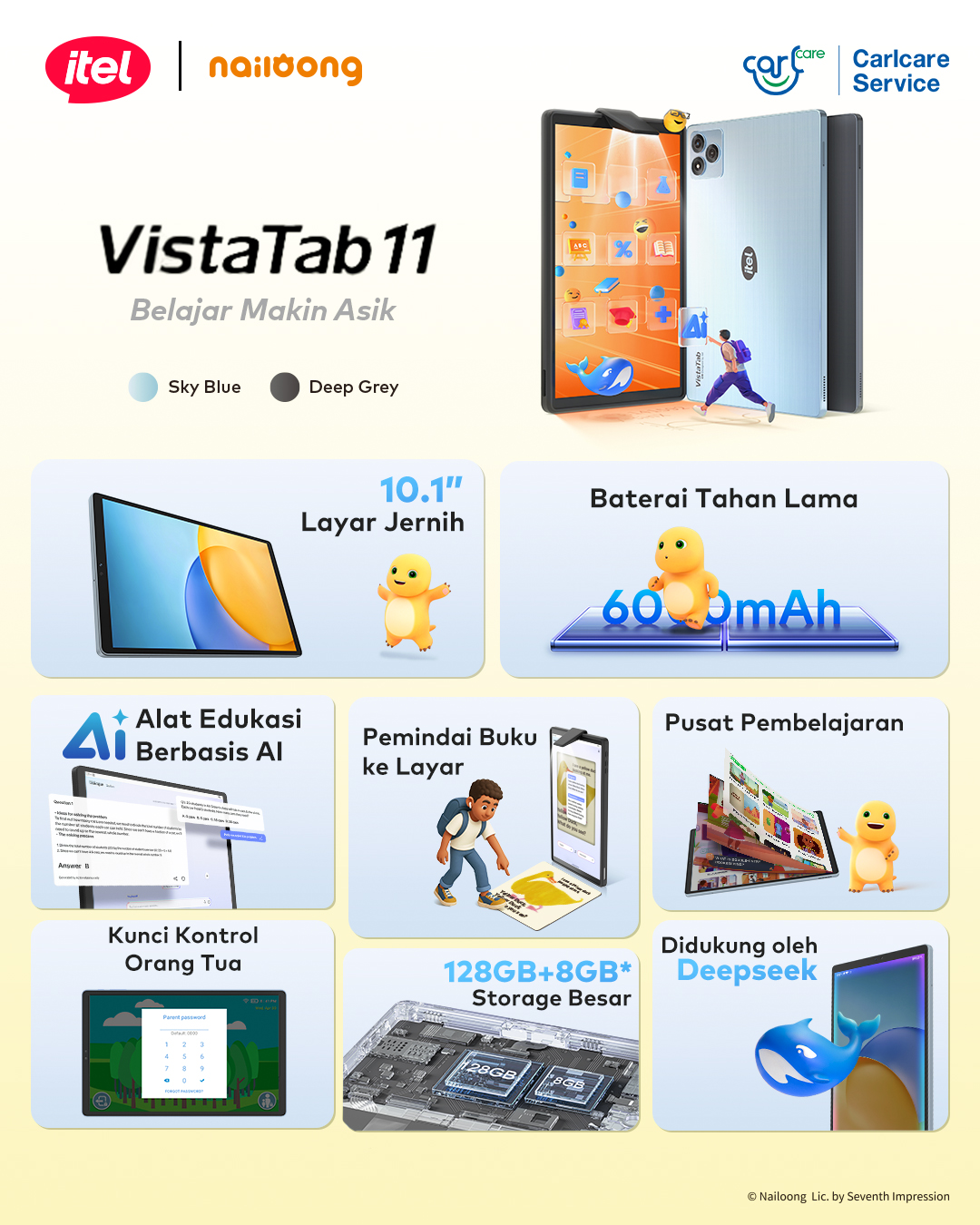 Content image for article: itel VistaTab 11 X Nailoong: Tablet Stylish untuk Belajar Makin Asik