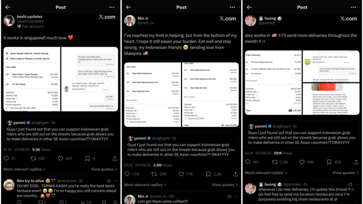 Content image for article: Solidaritas Global: Netizen Luar Negeri Bantu Driver Ojol Indonesia