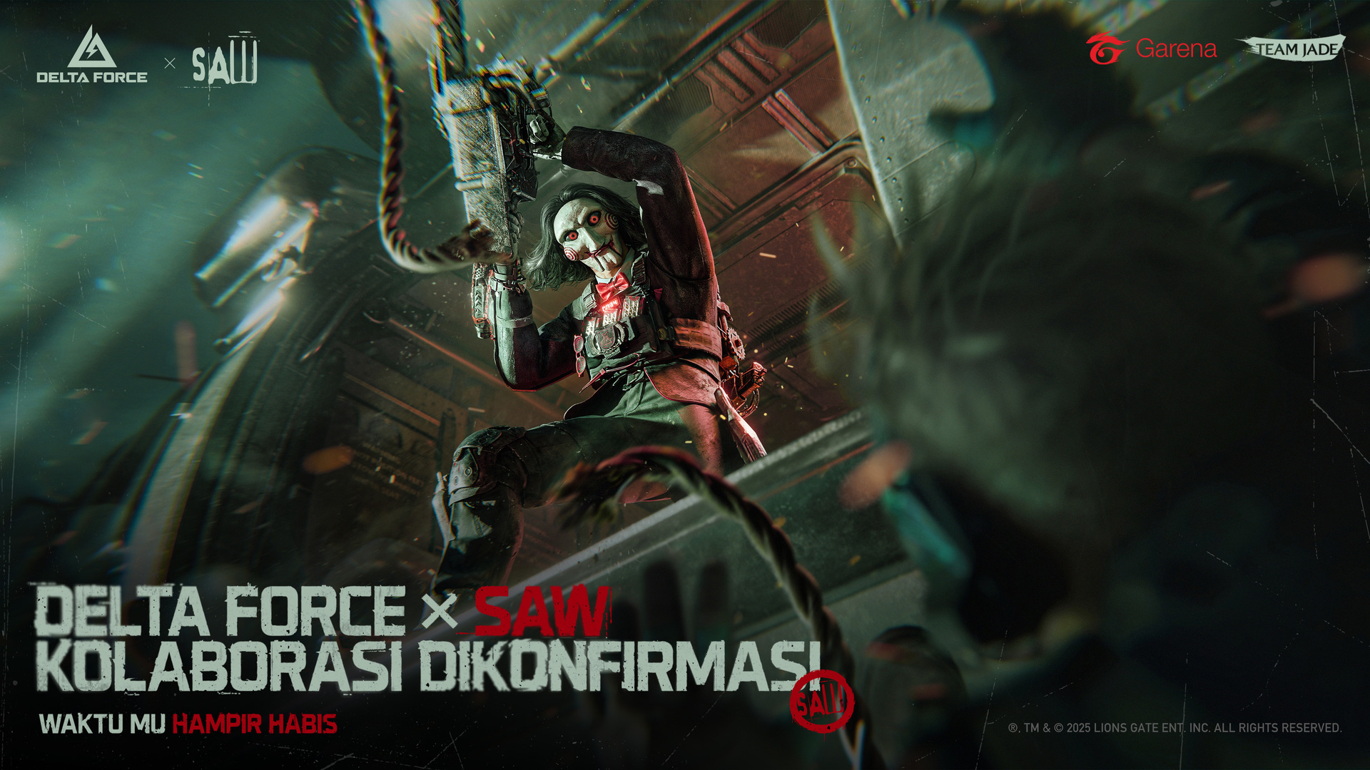 Content image for article: Garena Delta Force Season War Ablaze: Kolaborasi SAW dan Map Baru!