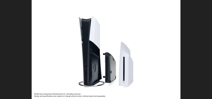 Sony PlayStation 5 console shown with a removable panel on a white background.