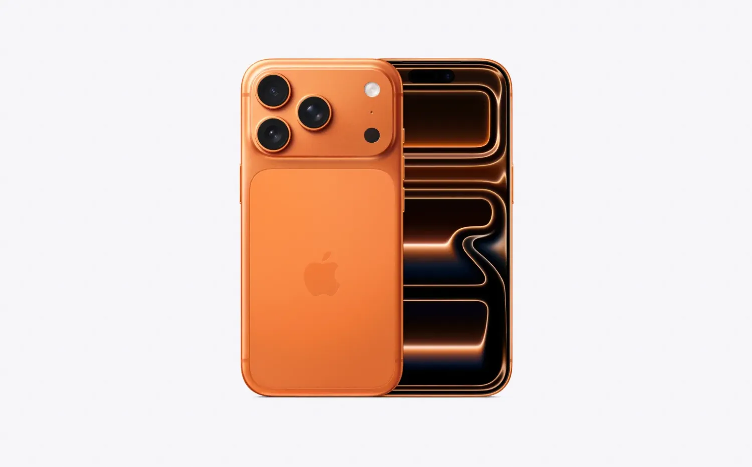 iPhone 17 Pro in Cosmic Orange. | Image Credit - Apple