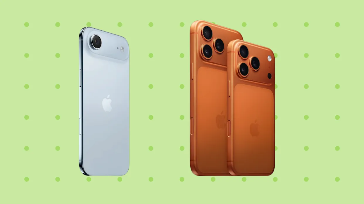 iPhone Air is much thinner compared to the iPhone 17 Pro. (Apple)